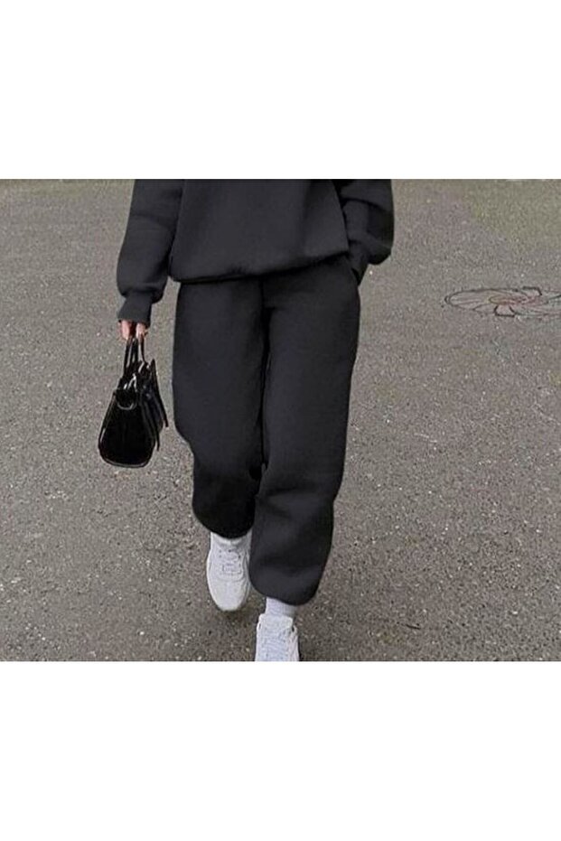 بنطال رياضي مطاطي أسود - 3