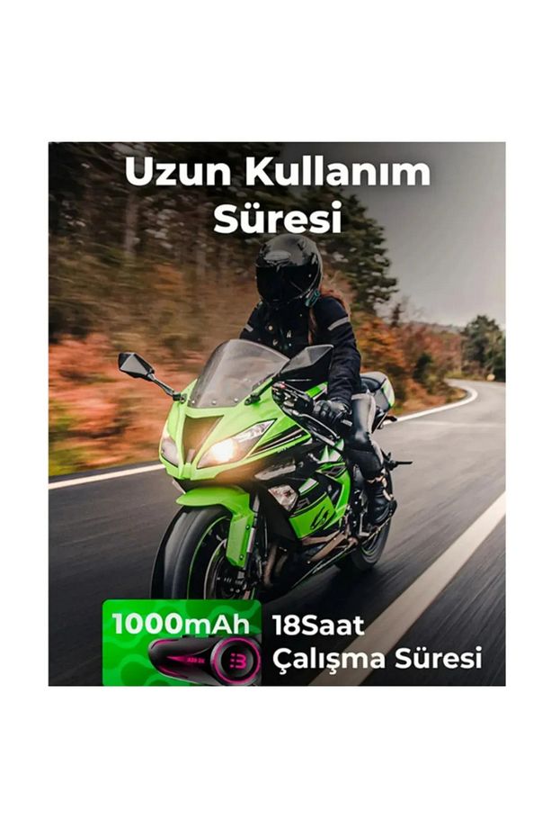 CT 2 Intercom Bağlantılı Su Geçirmez Motosiklet Kask Bluetooth 5.3 300m Intercoom 1.000mah - 3