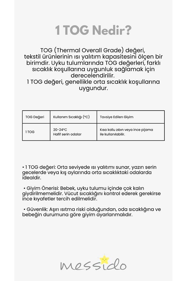 %100 Pamuk Uyku Tulumu 1-5 Yaş Tog 1 - 9