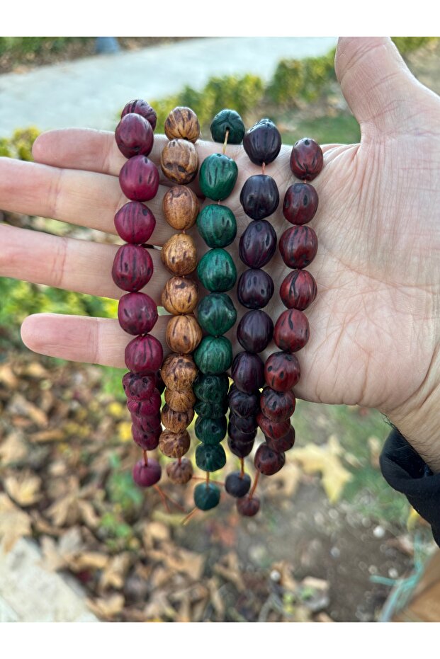 5 Adet Dogal Andız Ağaç Tesbih 5 Li Set - 1