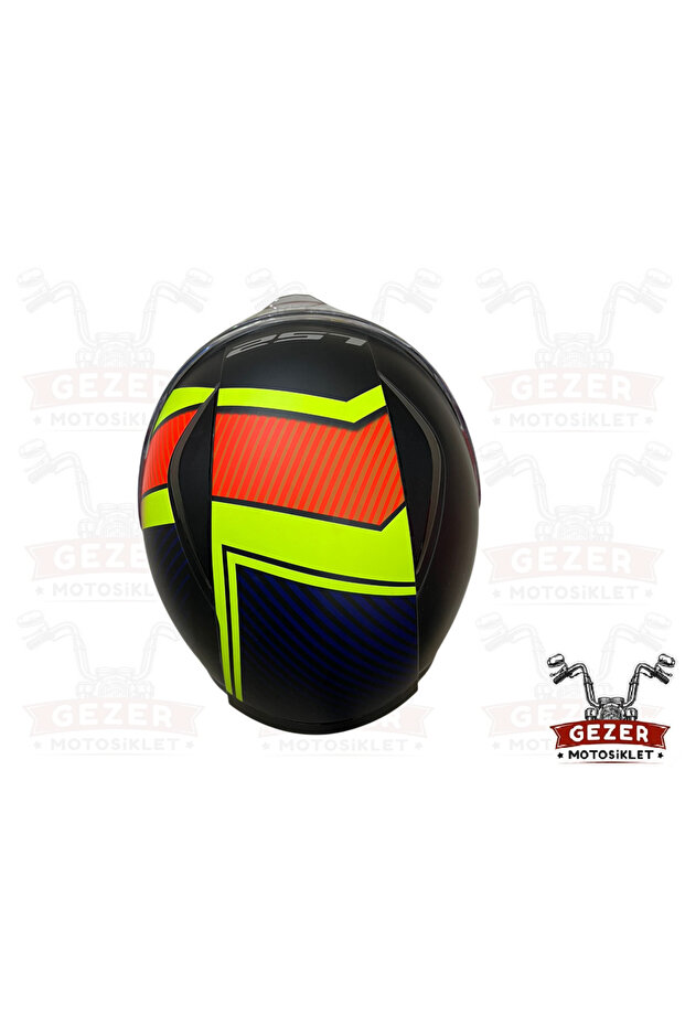 LS 2 RAPID2 EXTRA TAM KAPALI KASK MAT SİYAH-NEON SARI-KIRMIZI-NAVY MAVİ - 5