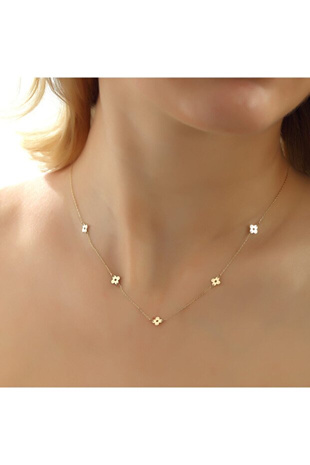 Altın Çiçek Kolye - 2