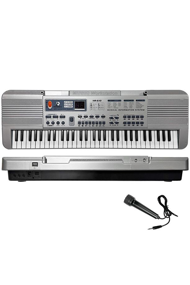 NR-610 Çocuklar İçin 61 Tuşlu Org USB MP3 Pilli Mikrofonlu Org (3-12 Yaş) - 3