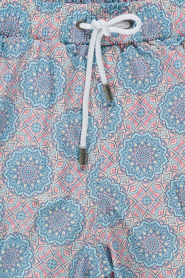 Motif Desenli Premium Erkek Şort Mayo - 5
