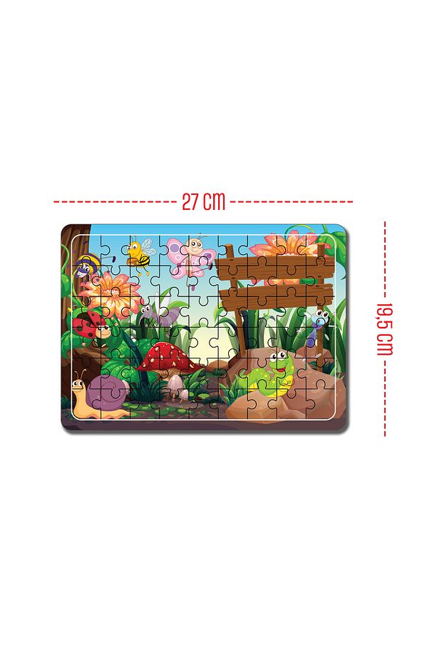 Sevimli Hayvanlar, Dinazorlar , Gezegenler , Çiftlik 54 Parça Ahşap Puzzle Yapboz 4'lü Set - 2