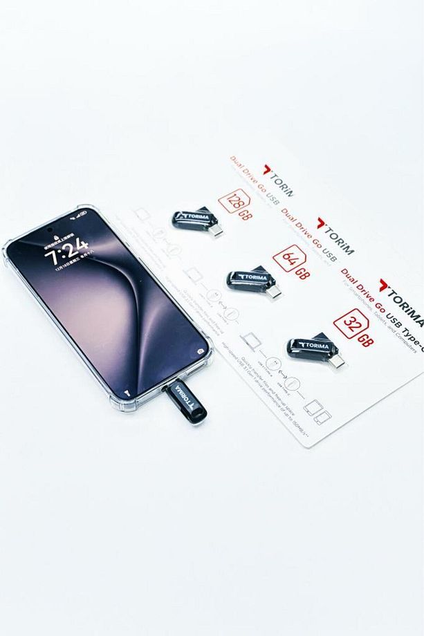 Siyah 32GB Çift Sürücülü USB-TYPE-C OTG - 5