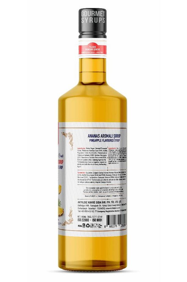 Nish Ananas Aromalı  şurup 700 ml - Cam Şişe - 2