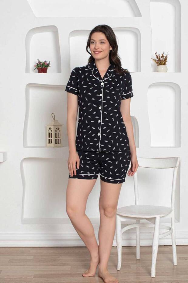 BuTToneD Black ShorTs SeT - 2732şT - 2