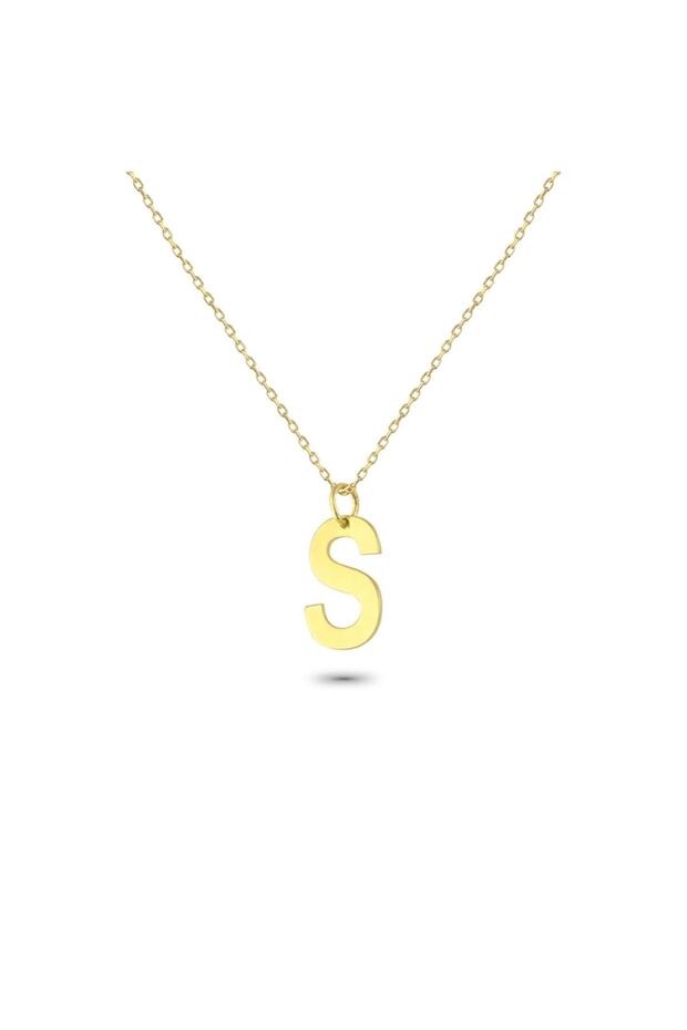 Altın S Harfi Kolye - 3