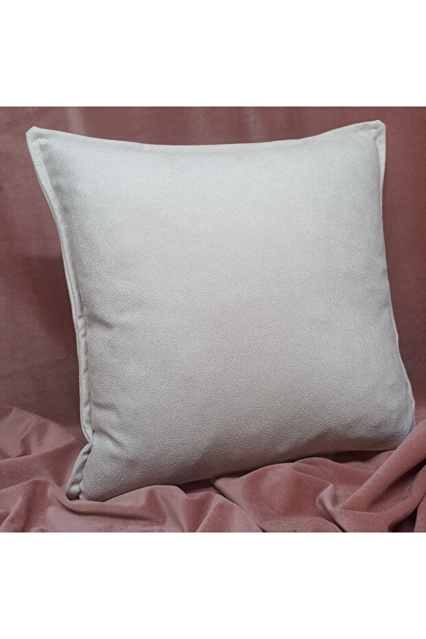 غطاء وسادة مزخرف من Nubuck Cream