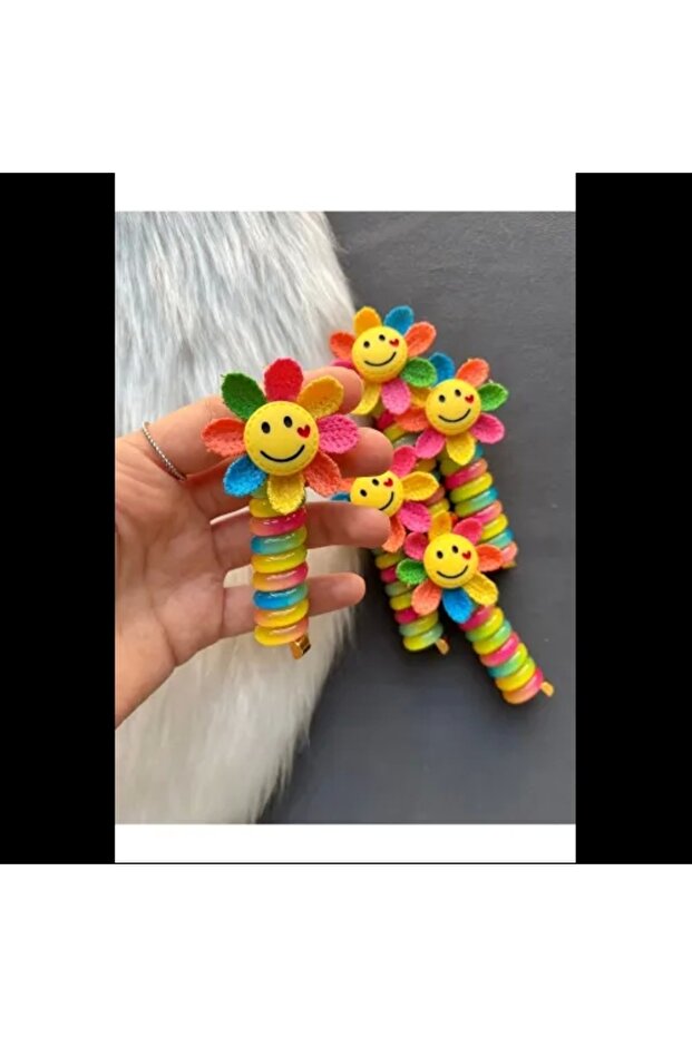 مشبك حلزوني مبتسم للشمس قطعة واحدة