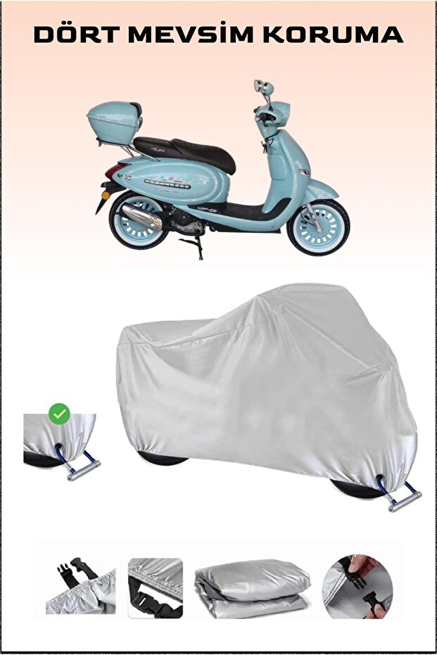 Arora Ar 50 Cappuccino Motorcycle - Lock Compatible, Safe and Waterproof Durable Fabric