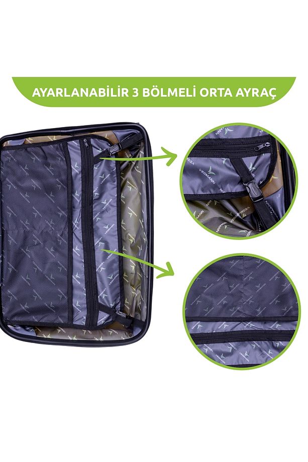 Polipropilen (PP) Atlas Turuncu Büyük Boy Valiz - 4