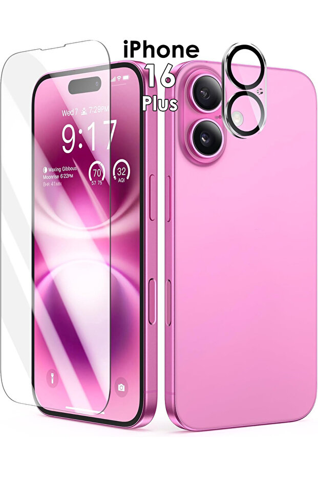 Screen Protector and Camera Protector for iPhone 16 Plus [2024], Durable and Protective 2-Pack
