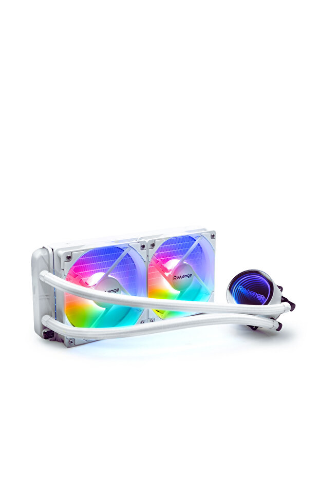 White Nitro Cold 200 Intel وAMD يدعمون Argb Fan Infinite Panel 240mm نظام التبريد السائل