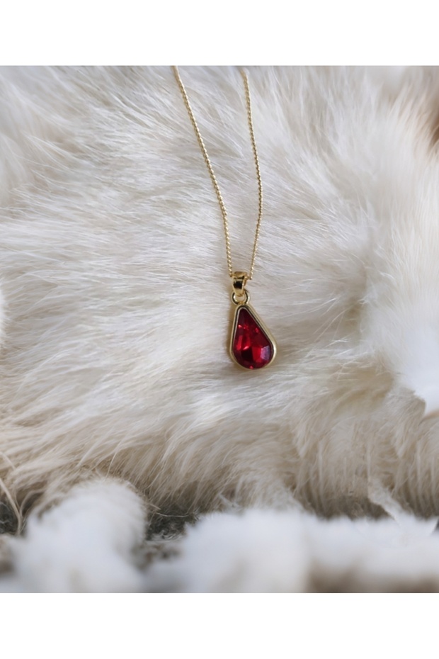 KIRMIZI DAMLA KOLYE - 5