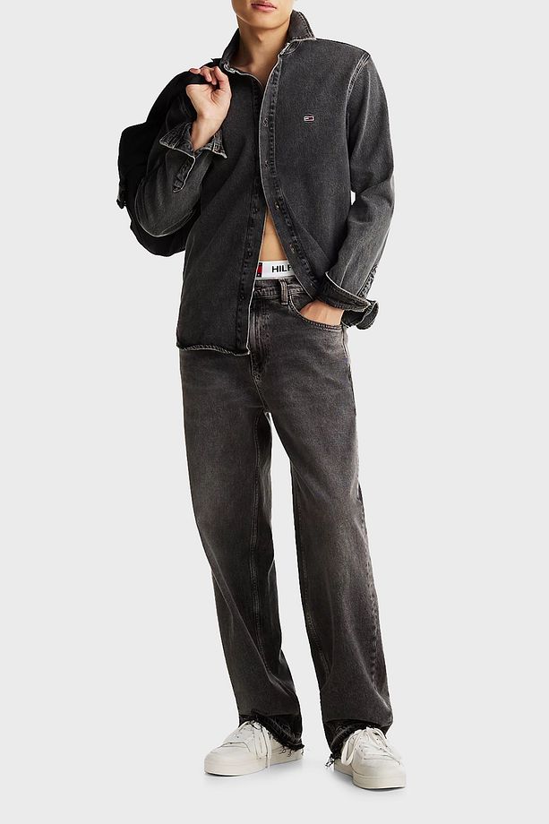 Streç Pamuklu Regular Fit Klasik Yaka Kot Gömlek Erkek KOT GÖMLEK DM0DM20619 1BZ - 3
