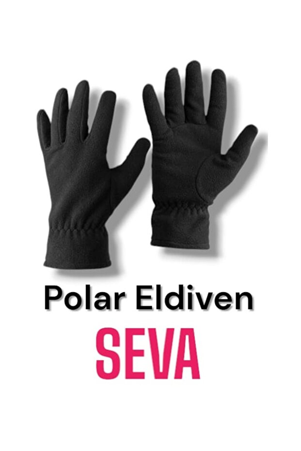 Unisex Black Thermal Winter Quality Fleece Gloves