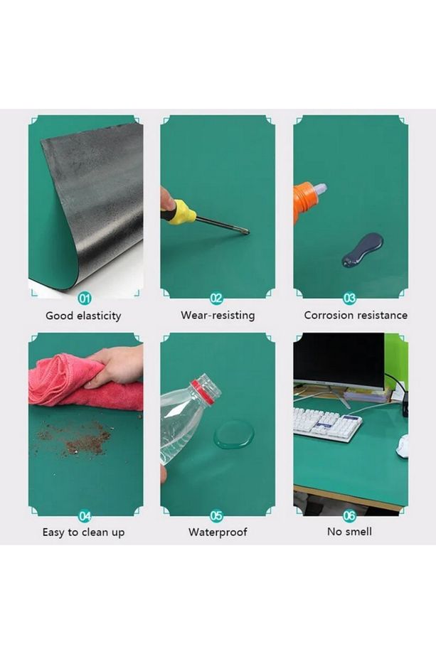 Antistatik Mat,teknik Servis Yanmaz Masa Örtüsü Yeşil 100cm X 1mt - 7