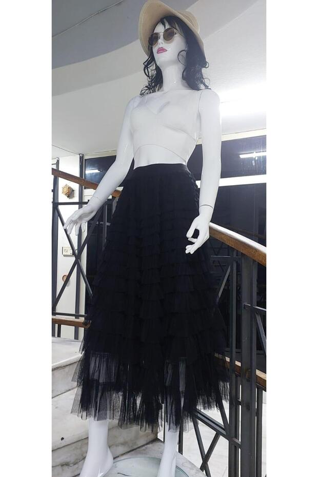 Special Design Puffy Tulle Cindy Lined Skirt (100 cm)
