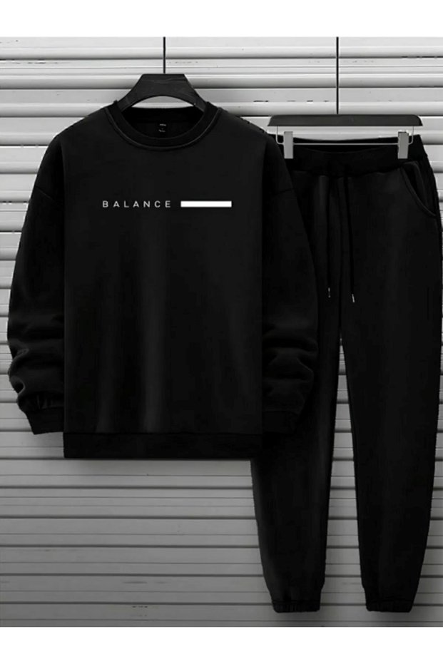 Özcstore Suit Bottom Top Tracksuit Sweatshirt 3 Yarn Tracksuit Set