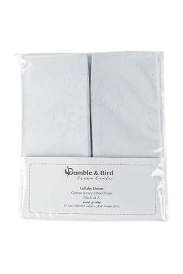 - Basic Cotton Jersey Fitted Sheet - 2pcs - 4