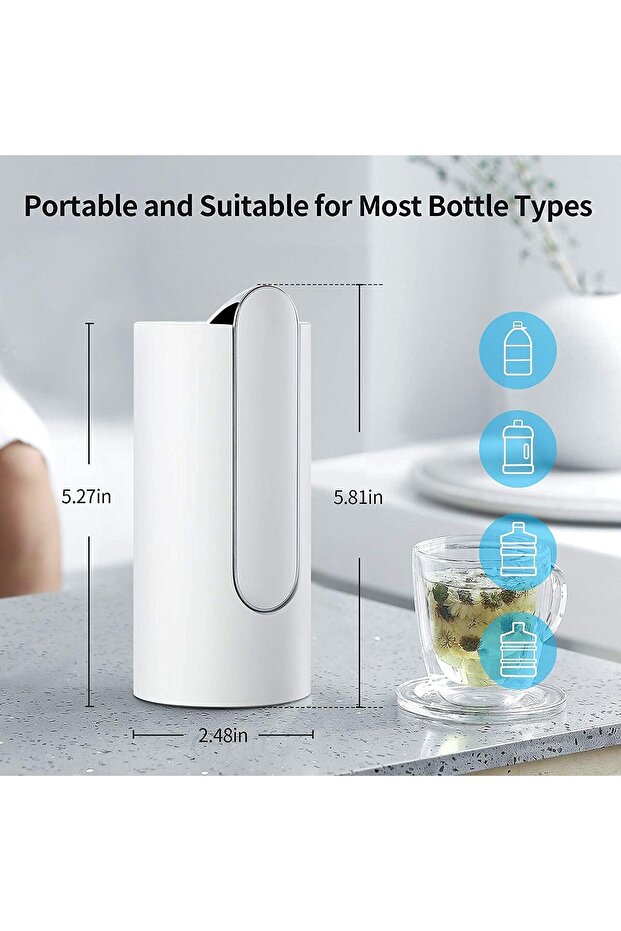 5-Gallon Foldable Water Dispenser with Digital Display, USB Charging Electric Pump