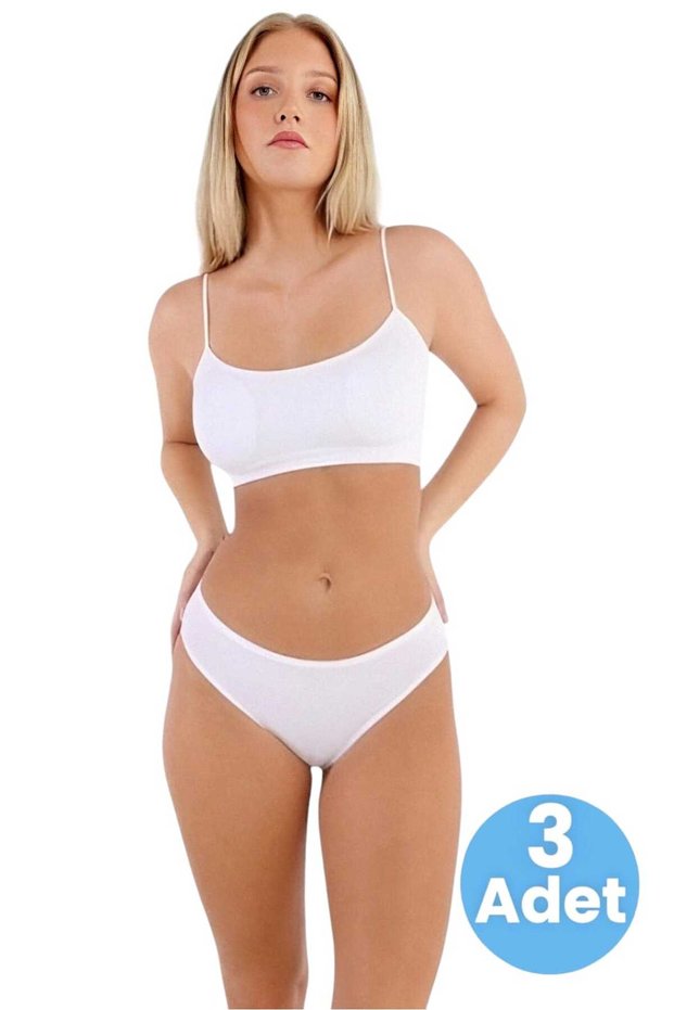 Women's Cotton Combed Single Jersey Fabric Bikini Panties Women's Bikini Panties 3 Pieces