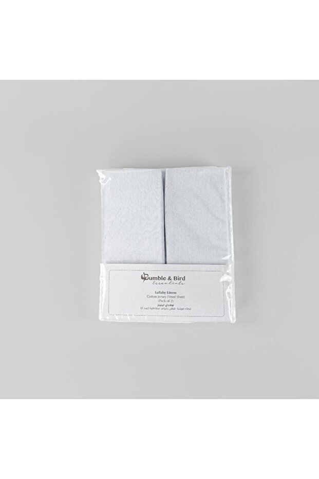 - Basic Cotton Jersey Fitted Sheet - 2pcs - 1