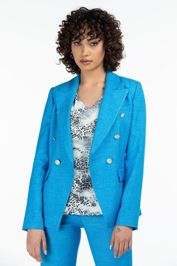 Kendinden Desenli Ceket - 1