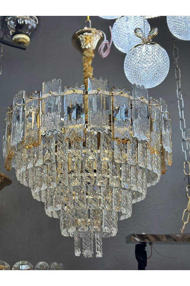 50 CM KRİSTAL LÜX SALON AVİZESİ - 1