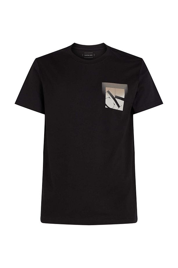 Erkek Regular Fit Pamuklu Göğüste CK Logolu Bisiklet Yaka Kısa Kollu Siyah T-Shirt J30J327092-BEH - 5