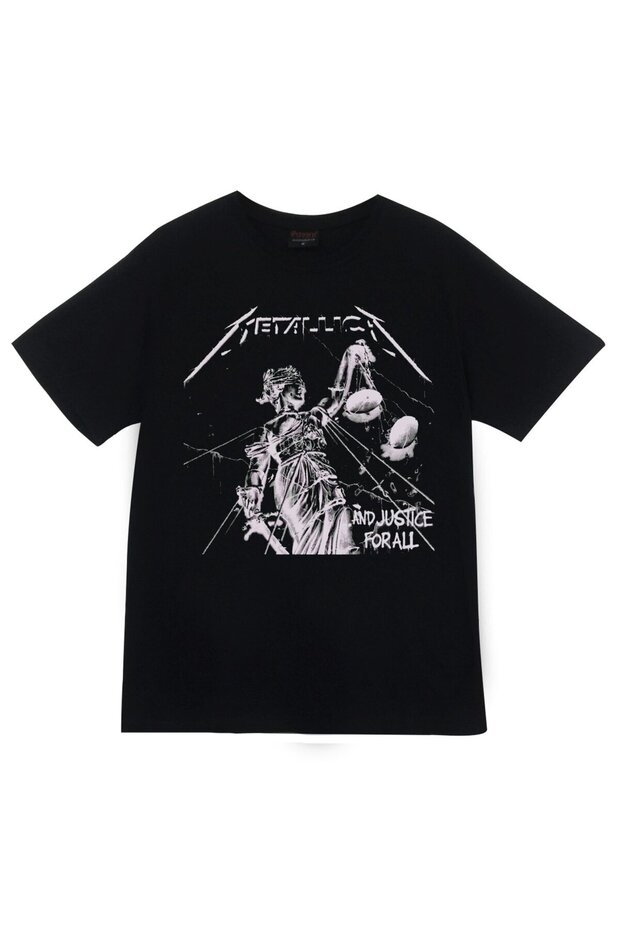 Metallica Printed Unisex 100% Cotton Black T-Shirt