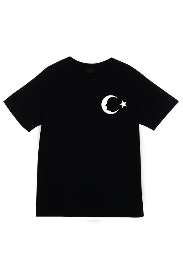 Gazi Mustafa Kemal Atatürk Printed Unisex 100% Cotton Black T-Shirt