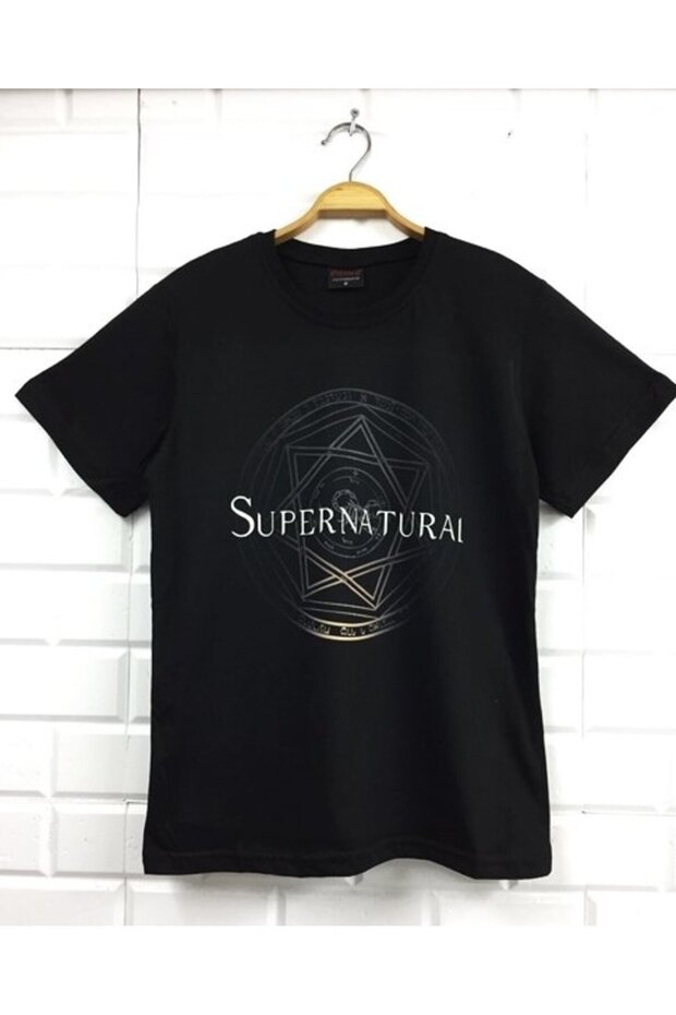 Supernatural Printed Unisex 100% Cotton Black T-Shirt