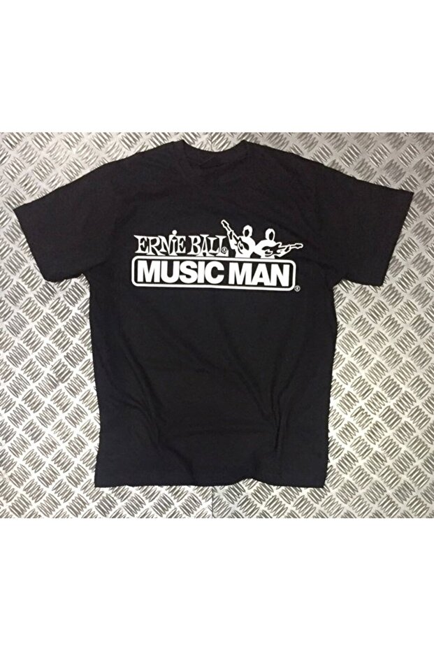 Unisex Black Music Man Printed T-shirt