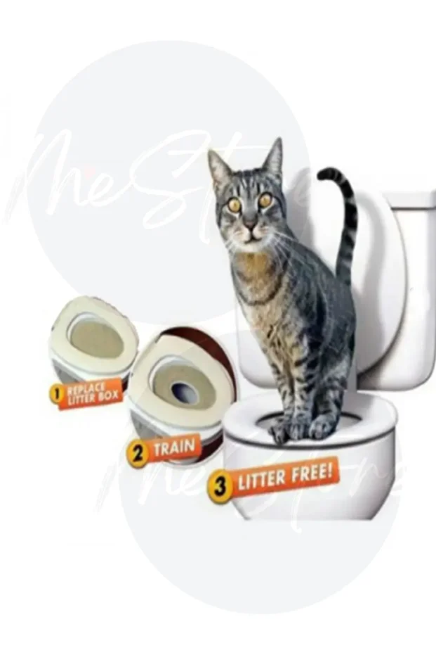 Kedi Tuvalet Eğitim Seti Klozet Alıştırma Aparatı Tuvalet Eğitimi - 3