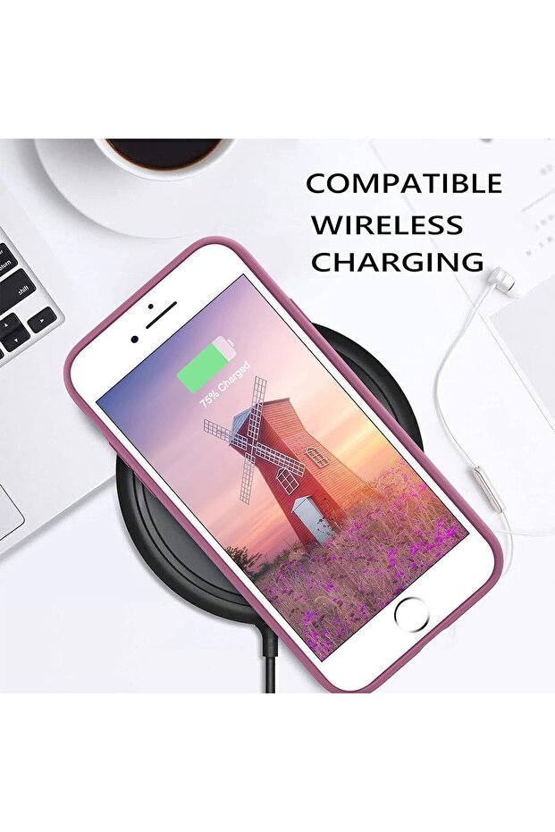 حافظة آيفون 6s بلس / حافظة آيفون 6 بلس من السيليكون ناعمة مضادة للصدمات مع شعار - 6