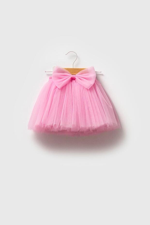 Lined Bow Detail Tutu Skirt for Girls