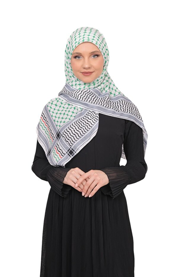 Scarf Palestine Keffiyeh Flag Colorful Checkered Women's Shawl Polyester Unisex