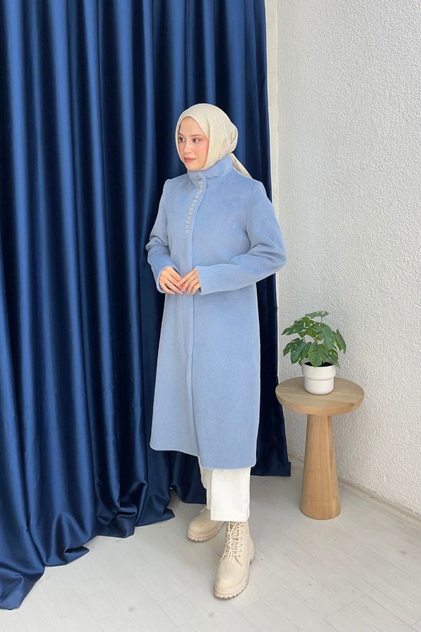 Taşlı Foks Kumaş Kaban - 3