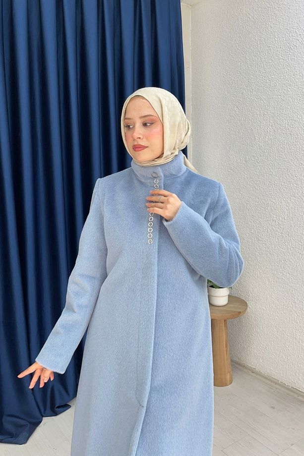 Taşlı Foks Kumaş Kaban - 2