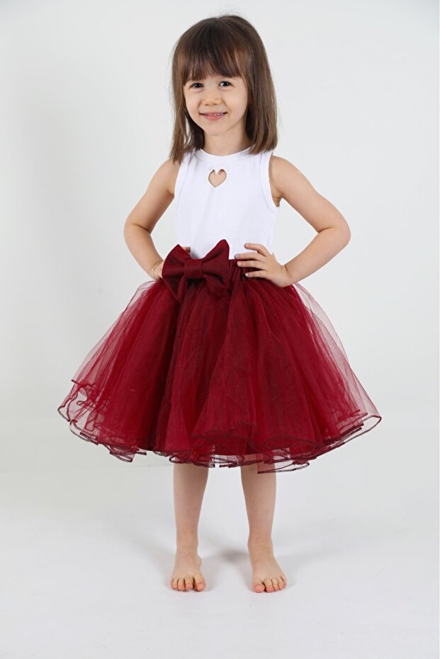 Girl's Front Buckle Tutu Skirt
