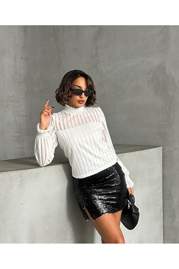 Sim Desenli Bluz - 2