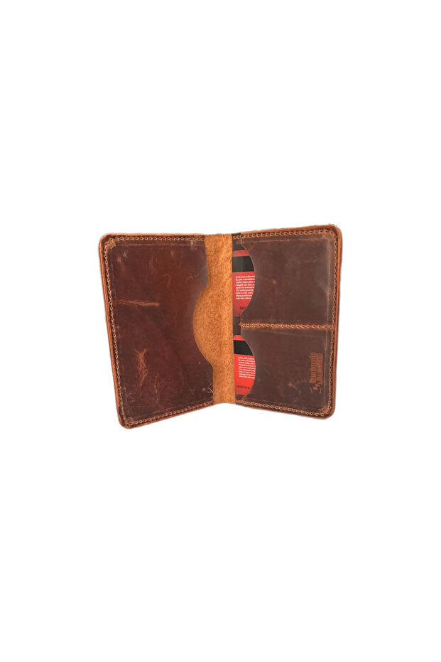 Real Leather Hand-Made Crazy Leather Natural Pattern Passport Case