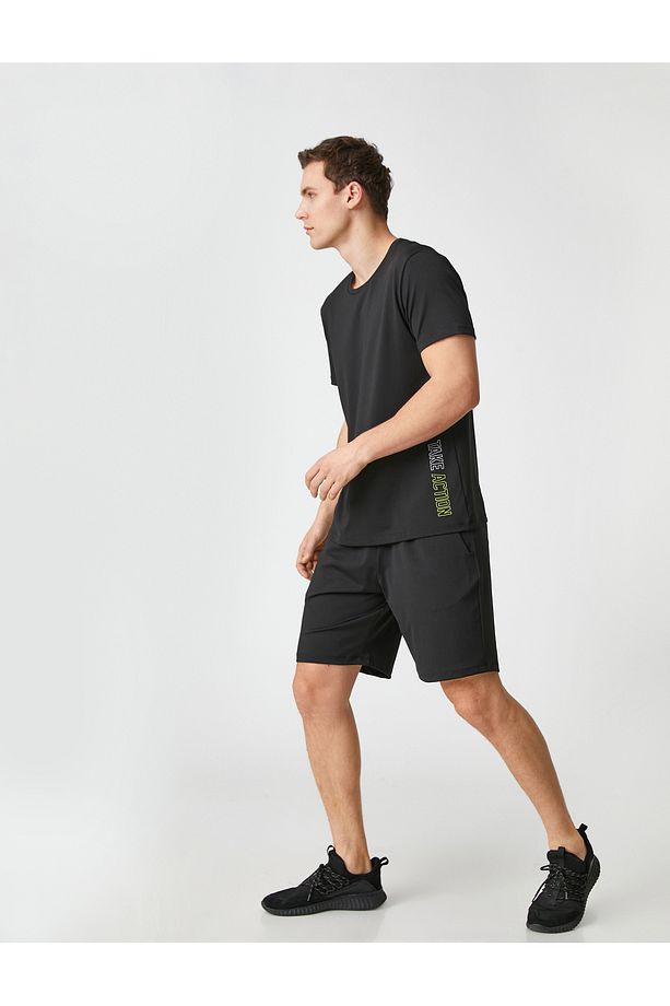 Basic Spor Şort Beli Bağcıklı Cep Detaylı - 1