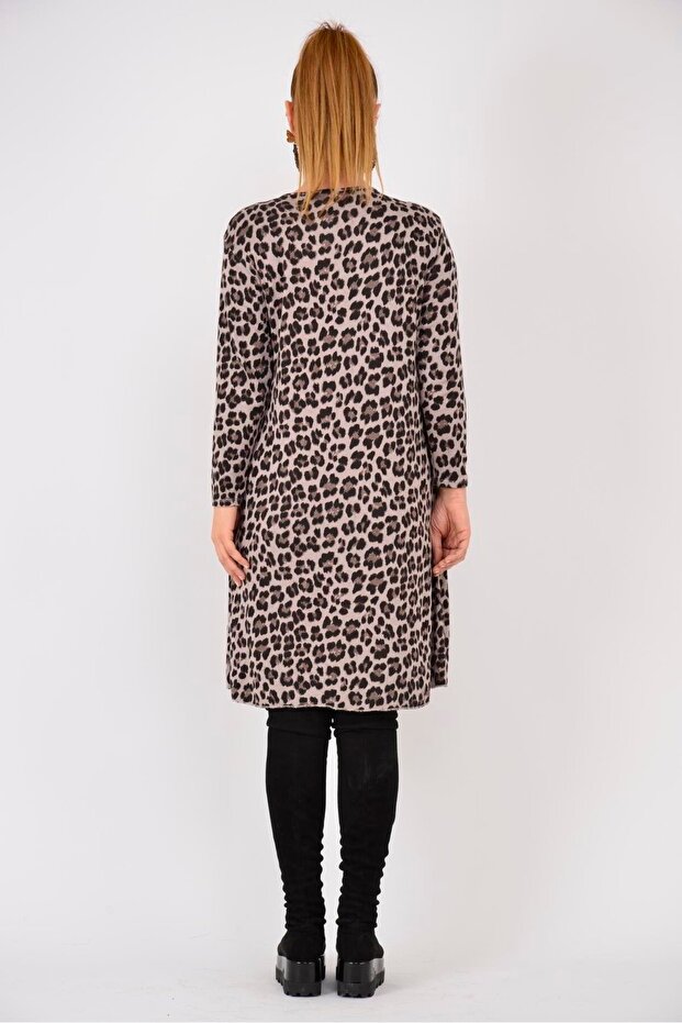 21383 Leopard Pattern Dress - 4