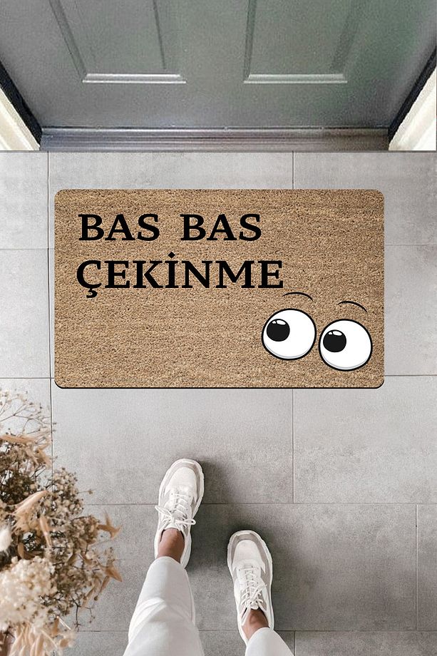 Yüksek Kaliteli Dijital Baskı Bas Bas Çekinme Yazılı Kapı Önü Paspası - 1