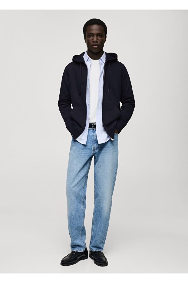 Fermuarlı pamuklu sweatshirt - 2