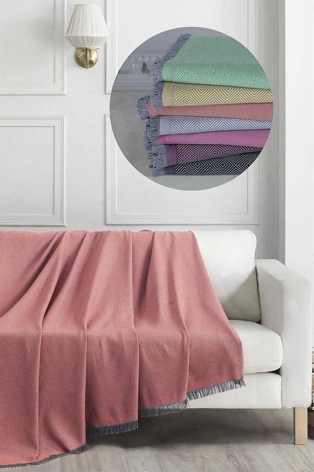 Turuncu Koltuk Örtüsü - 175x230 Cm - Modern Ve Şık Tasarım - Çok Amaçlı Örtü Kolay Temizlenebilir - 1